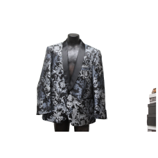 Silver Paisley Fashion Coat