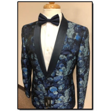 Blue Print Fashion Coat