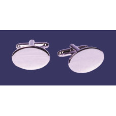 Oval Cuff Link Available in Silver and Gold
