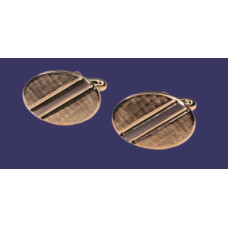  Oval Two Toned Textured Cuff Link