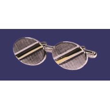Oval Two Toned Cuff Link